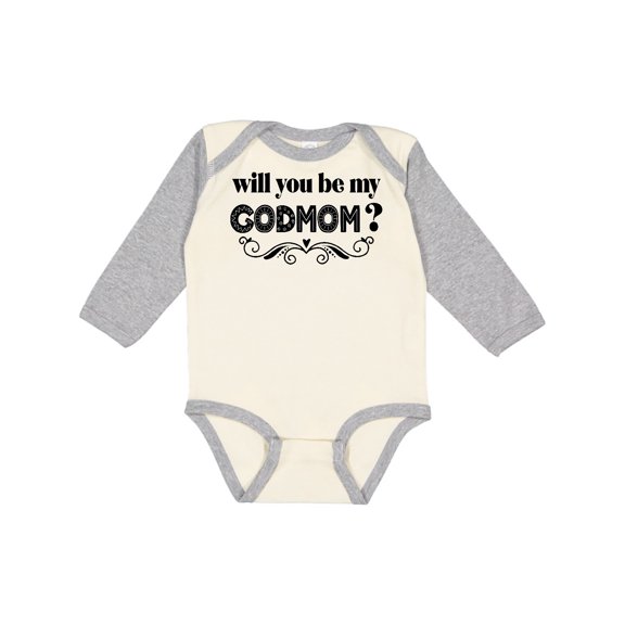 Inktastic Godmother Proposal Be My Godmom Boys or Girls Long Sleeve Baby Bodysuit