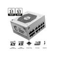 thumbnail image 4 of MSI - MAG A850GL PCIE5 Blanc, PUS de Jeu Entièrement Modulaire 80+ Or, Câble 12V-2x6, Prêt pour ATX 3.1 et PCIE 5.1, Alimentation 850W, Garantie de 10 Ans, 4 of 5