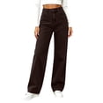 thumbnail image 4 of Vrorvz Womens High Waist Jeans Straight Leg Pants Casual Fashion Denim Pant Women Baggy Trouser, 4 of 4