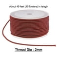 thumbnail image 2 of Unique Bargains Nylon Beading Thread Cord 2mm Extra Strong Braided Nylon String for Necklace Crafting 15M/49 Feet, Metallic Brown, 2 of 5