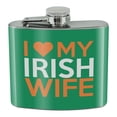 thumbnail image 1 of I Love My Irish Wife Stainless Steel 5oz Hip Drink Kidney Flask, 1 of 3