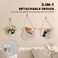 thumbnail image 3 of ZUEXT Hanging Fruit Basket, 3 Tier Detachable Wall Hanging Basket, Handmade Woven Jute Wall Baskets for Organizing, BOHO Decor, Storage for Kitchen, Living & Bathroom Bedroom(Beige), 3 of 10