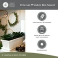 thumbnail image 3 of The HC Companies Venetian Rectangular Plant Tray, Plastic Drip Saucer, Warm Gray, 3 of 9