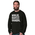 thumbnail image 4 of Worlds Okayest Grandpa Funny Men's Long Sleeve Tee T Shirt Brisco Brands S, 4 of 5