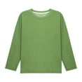 thumbnail image 3 of Posijego Big Girls Long Sleeve Shirts for Kids Boys Classic T-Shirts Spring Casual Loose Basic Tees Athletic Tops, 3 of 9