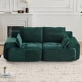 thumbnail image 7 of Leumius Modern Compressed Sofa,2 Seater Memory Foam Sofa Couch,Corduroy Extra Deep Loveseat Sofa for Living Room,Green, 7 of 7