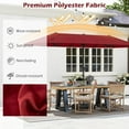 thumbnail image 3 of ZYPPPA  13 FT Double-sided Patio Umbrella, Outdoor Large Twin Size Umbrella w/Crank Handle & 12 Heavy-Duty Ribs, Oversized Rectangle Market Umbrella for Garden Deck Poolside, 3 of 18