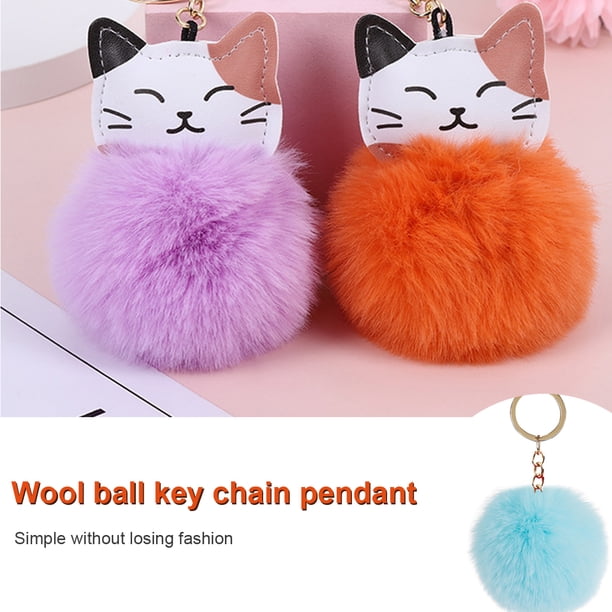 Advancent Fuzzy Ball Llavero Flexible Cómodo Encantador Llaveros Adorable Práctico Llaveros Mujeres para niños Adultos Ancianos Estudiantes Verde claro Type3 NO3 Advancent HA059936-32