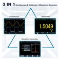 thumbnail image 4 of Digital Oscilloscope 50Mhz Bandwidth, 2 Channels TFT Mini Oscilloscope, Signal Source, 2 In 1 Oscilloscope And Multimeter ,Easy to Use, 4 of 6