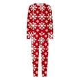 thumbnail image 1 of Conjunto navideño para padres e hijos, ropa de casa estampada, pijamas, pantalones de manga larga, conjunto de dos piezas, camisetas y pantalones de poliéster para mujer, 1 of 2