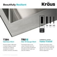 thumbnail image 6 of KRAUS Standart PRO 33-inch 16 Gauge Drop-In Single Bowl 2-Hole Stainless Steel Kitchen Sink, 6 of 14