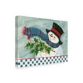 thumbnail image 2 of Trademark Fine Art 'Snowman With Holly' Canvas Art by Beverly Johnston, 2 of 3