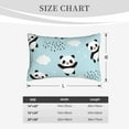 thumbnail image 6 of Naloa Cute Panda Bear Pillowcase, Throw Pillowcase, Wrinkle-Free, Stain-Resistant with Hidden Zipper for Bedroom Sofa - 20"x30", 6 of 9