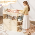 thumbnail image 5 of Linor Baby Changing Table Dresser with 2 Drawers, 4 Open Shelves, Anti-tip, and Storage Shelves, Sturdy, Easy-clean, Oak, 5 of 8