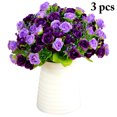 thumbnail image 1 of 3 Bunches Artificial Rose Elegant Simulated Flowers Fake Roses for Party Decor, 1 of 7