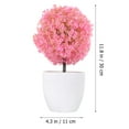 thumbnail image 2 of KAKOWELY 2Ud Planta Falsa En Maceta Color Rosa Bonsái Artificial Para Interior Hogar Oficina, 2 of 6
