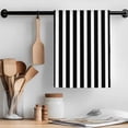 thumbnail image 2 of Black Striped Kitchen Towel Dish Cloths Set of 2, Microfiber Soft Kitchen Hand Towels, Modern Farmhouse Black and White Stripes Absorbent Quick Drying Dishcloths 18 x 28 Inches, 2 of 8