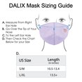thumbnail image 4 of DALIX Embroidered Peach Cloth Face Mask Reuseable Washable in Lavender Made in USA - S-M Size, 4 of 5