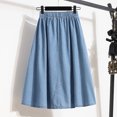 thumbnail image 5 of ZHOGXU Classic Style Midi Skirts For Womens Elastic Waist A Line Button Front With Pocket Outdoor Shopping Dating, 5 of 8