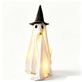 thumbnail image 2 of AZXY Light‑Up Halloween Ghost Porch Goose Outfit, 23‑Inch Goose Cloth with String Light Decor Hat for Cement & Plastic Porch Statue, , Outdoor Halloween Decorations for Yard Lawn Garden Porch, 2 of 5