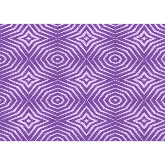 Ahgly Company Machine Washable Indoor Rectangle Transitional Blue Violet Purple Area Rugs, 5' x 8'