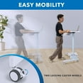thumbnail image 3 of Mount-It! Mobile Sit-Stand Computer Workstation, Ergonomic, White, 3 of 9