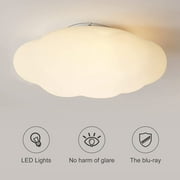 Arturesthome Modern White Cloud Flush Mount Ceiling Light Hanging Lights Fixture Chandelier Kids Room Bedroom Lamp Pendant Lighting for Children Living Room