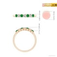 thumbnail image 4 of ANGARA Natural Half Eternity Seven Stone Emerald and Diamond Wedding Ring in 14K Rose Gold for Women (Size-2.5mm) | May Birthstone, Anniversary, Jewelry Gift for Women | Natural Emerald Ring, 4 of 9