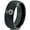 Black Dome Tungsten, variant on Tungsten Snake Serpent Slither Rattle Bite Band Ring 8mm Men Women Comfort Fit Black Dome Polished