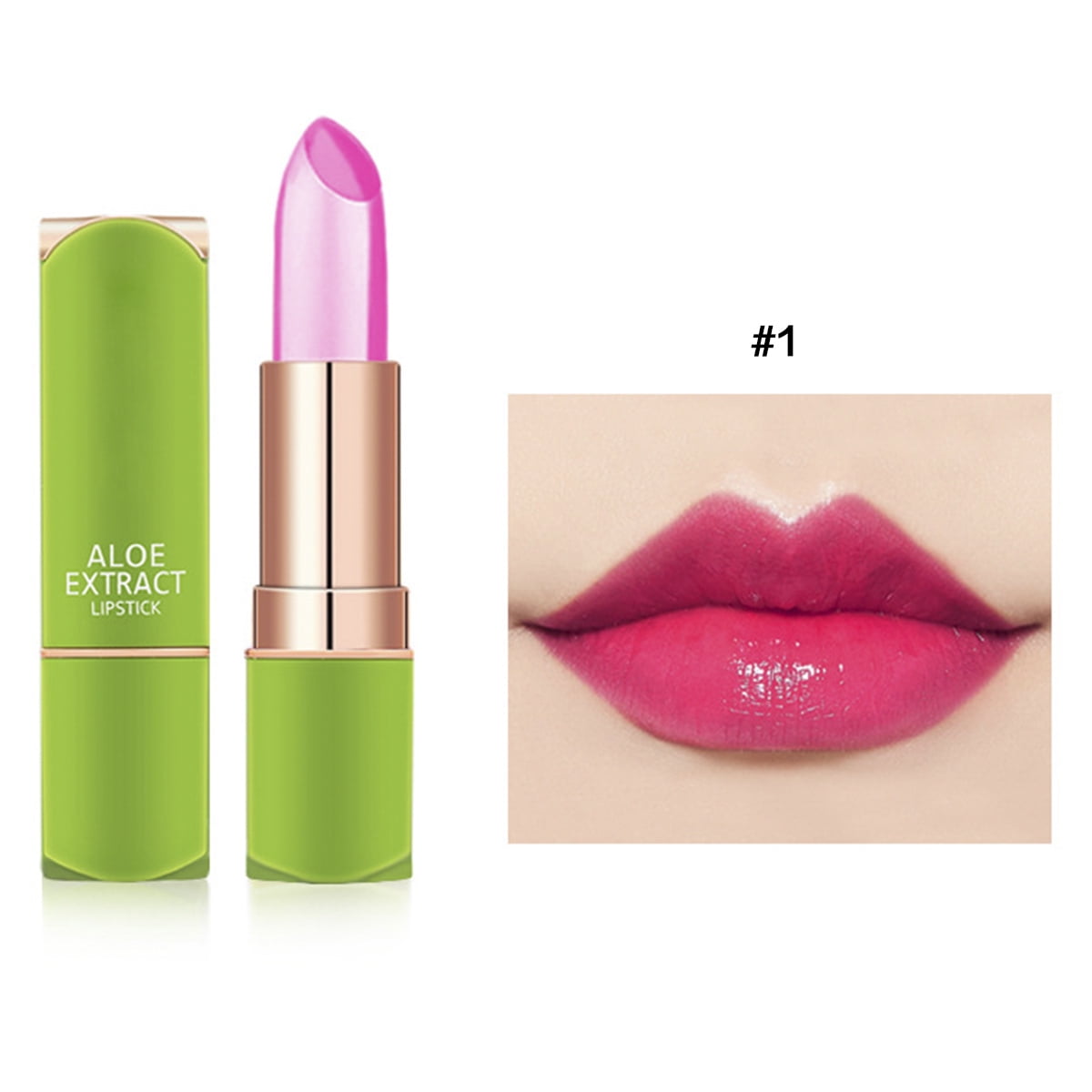 Packs Lipstick Lip Change Lasting Lip Moisturizer Lips Temperature Gloss-Set(1,2,3) Long Nutritious 3 Color Aloe Balm Magic Vera ,