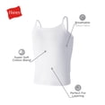 thumbnail image 4 of Hanes Girls Tank Top Pack, 5-Pack, Cotton-Blend Camis for Girls, Tag-Free Camisole, 4 of 5