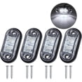 thumbnail image 1 of 4 Pack Side Lights Front and Rear Clearance Lights LED Side Light Position Indicator Universal 12V 24V for Car Truck TrailerWhite, 1 of 5