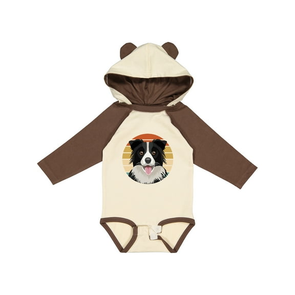 Inktastic Border Collie Cute Dog Boys or Girls Long Sleeve Baby Bodysuit