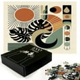 thumbnail image 3 of Ambesonne Monstera Jigsaw Puzzle Durable Cardboard, Boho Mid Century Sun Leaf, 1000 pcs, Cinnamon Black Beige, 3 of 6