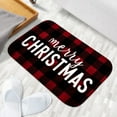 thumbnail image 6 of 1pc Merry Christmas with Buffalo Absorbent Non-Slip Bathroom Thickened Flannel Rug Decor,Soft,Quick Drying,Suitable For Indoor/outdoor Use,Bathrooms,Bedrooms,Kitchens,Terrace,Laundry Rooms,16"x24", 6 of 9