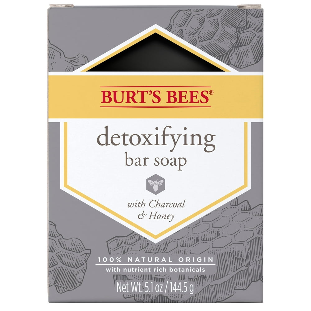 Burts Bees Detoxifying Bar Soap with Charcoal & Honey 5.1 Ounce