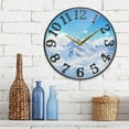 thumbnail image 6 of Snow-capped Mountains Wall Clock 12 Inch Silent Non Ticking Battery Operated Easy to Read for Kitchen Living Room, 6 of 8