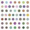thumbnail image 2 of Mandala PVC Plastic Sticker Labels Waterproof Decals for Suitcase Skateboard Refrigerator Helmet Mobile Phone Shell Flower Pattern 40~60mm 50pcs/set, 2 of 3