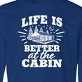 thumbnail image 4 of Inktastic Life is Better at The Cabin with Trees and Moon Long Sleeve Youth T-Shirt, 4 of 5