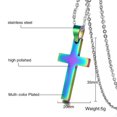 thumbnail image 2 of 20mm*35mm Cross Pendant Necklaces Stainless Steel Silver/Black/Rose Gold/Rainbow, 2 of 9