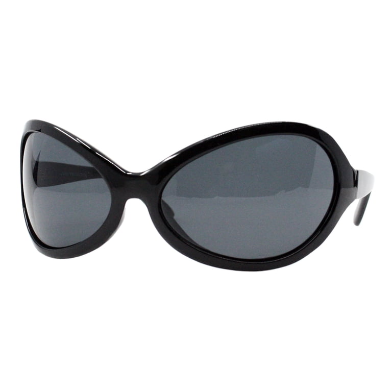 Wide Oversized Sunglasses Wrap Around Shield Oval Butterfly  display picture 1