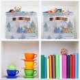 thumbnail image 6 of Storage Basket Christmas Snow Deer Foldable Canvas Laundry Baskets Bin Waterproof Inner Layer with Sturdy Handles for Toy Nursery Blanket Clothes 1 Pack, 6 of 7