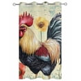 thumbnail image 2 of nqOlkjepod Outdoor Curtains for Patio Waterproof, Retro Rooster Outdoor Privacy Panels Grommet, Spring Floral Watercolor Farmhouse Animals Blackout Outside Curtains for Porch/Cabana 54"x84", 1 Panel, 2 of 8