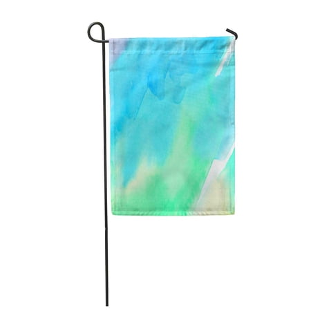 SIDONKU Green Blue Watercolor Colorful Grain Abstract Brush Paint Strokes for Sketch Garden Flag Decorative Flag House Banner 28x40 inch