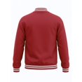thumbnail image 6 of CCRFTGI Men's Varsity Baseball Jacket Casual Letterman Bomber Jacket Windbreaker Lightweight Jacket Coat Red XL, 6 of 6