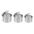 thumbnail image 1 of 3 Sets Sturdy Stainless Steel Round Cold Dish Molds Practical Cold Dish Shapers (Silver), 1 of 3