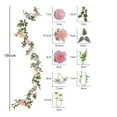 thumbnail image 2 of Artificial Daisy And Eucalyptus Leaf Vine With Butterfly 6 2Ft Home Decoration For Weddings And Special Events, 2 of 8