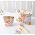 thumbnail image 7 of 2 Pcs Makeup Bags, Large Cosmetic Bag Travel Toiletry Bag Organizer for Women, Embroidery Craft, Floral Makeup Bag Small Cosmetic Pouch Purse with Zipper Gifts for Girls Teen, 7 of 7