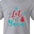 thumbnail image 4 of Inktastic Let It Snow, Snowflakes, Christmas - Red Blue Gray Youth T-Shirt, 4 of 5