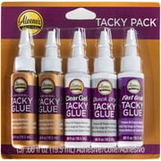 Aleene's Tacky Pack Clear Gel, Quick Dry & Fast Grab Glue, 0.66 fl. oz., 5 Count